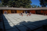 Hotel courtyard.
