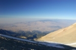 View, city of Amecameca in middle of photo.