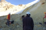 On way down to high camp, break below glacier. 