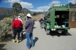 En route to Orizaba high camp in 4wd vehicles.