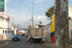 Tlachichuca with Orizaba in backyard.