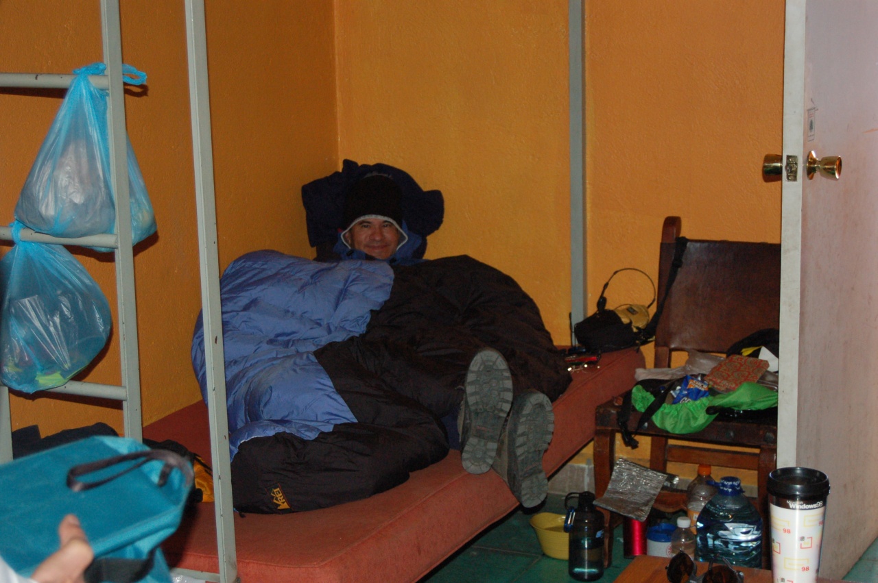 Hired help to guard our gear.  1/8/06  8:55am