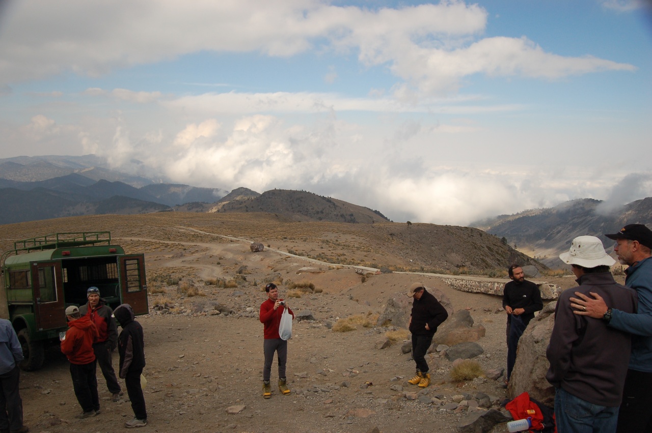 Getting oriented at high camp (~14,000ft).  1/11/06  3:04pm