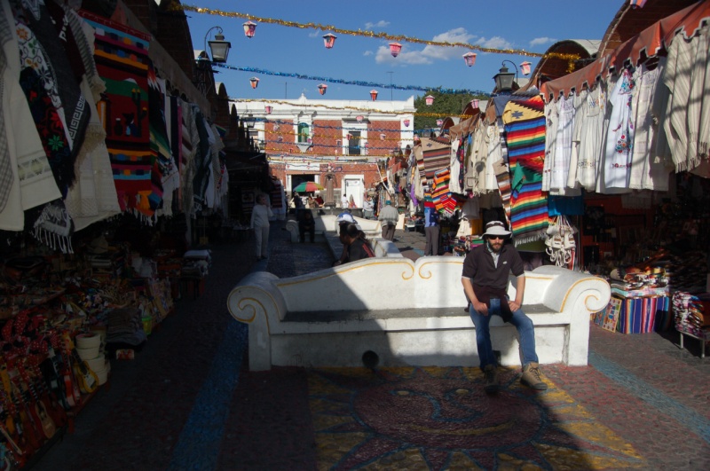 Will on bench at market in   Puebla  .  1/10/06  4:07pm